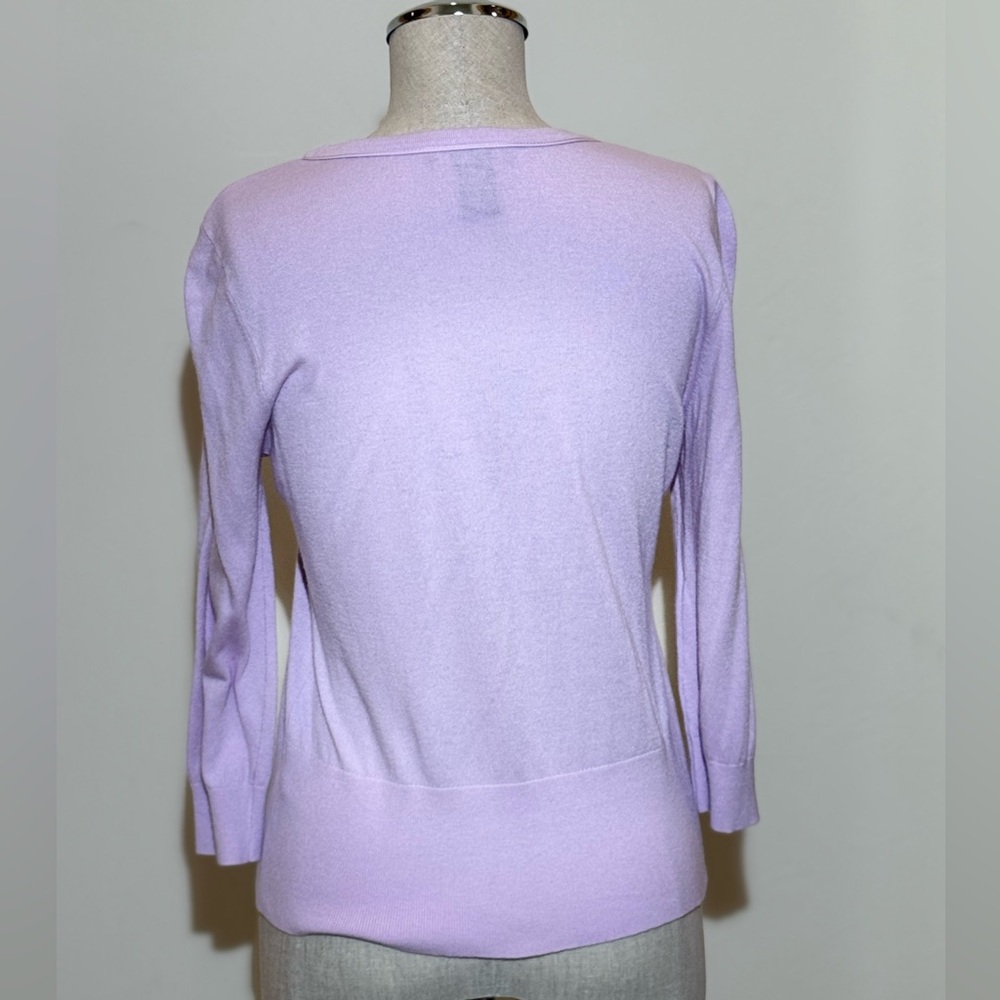 White House Black Market Lavender Cardigan - Picture 3 of 5